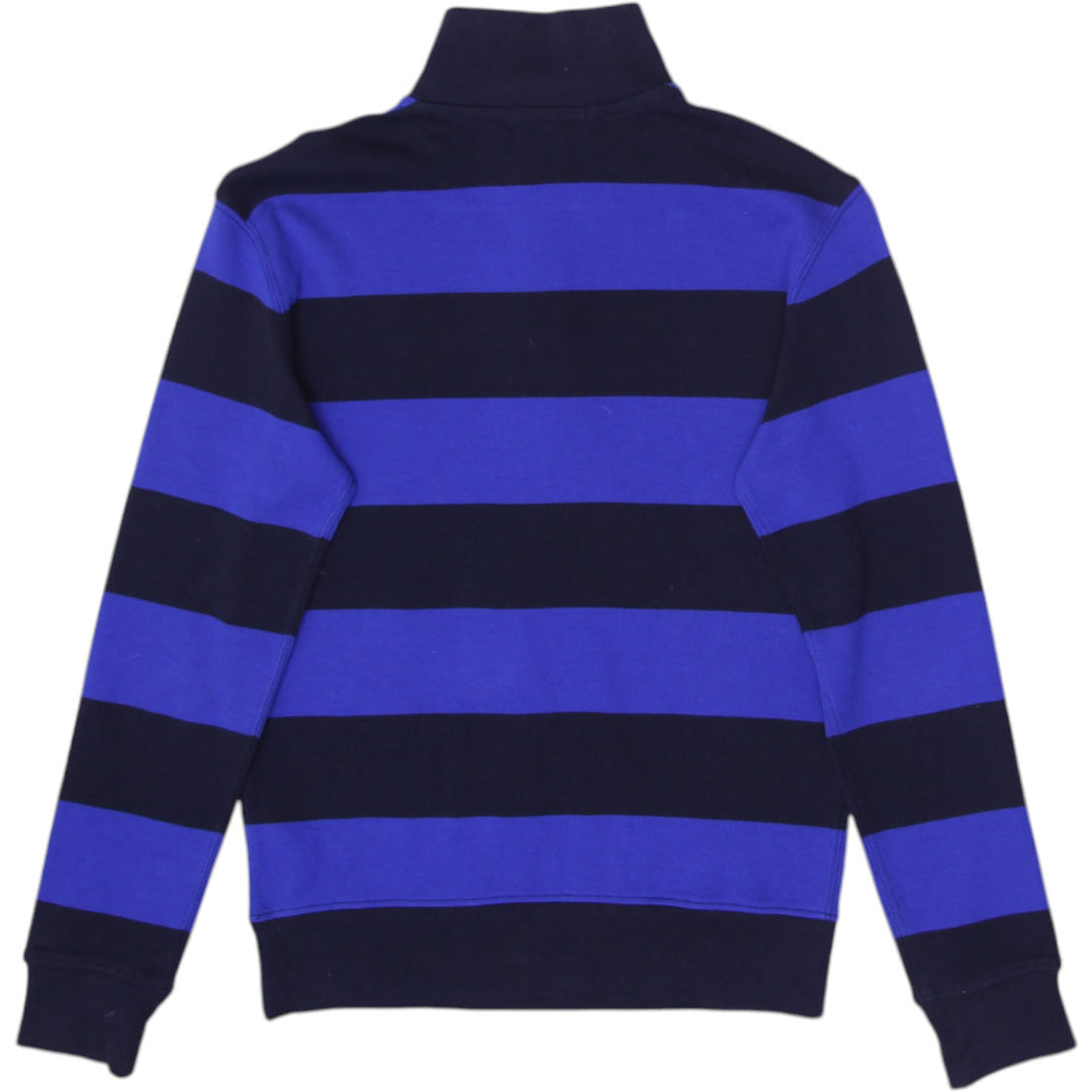 Youth Boys Polo Ralph Lauren Navy Striped Half Zip Knitwear Sweater Size 10-12 | Migration_Sweaters - Side Vi | Fashion Rerun