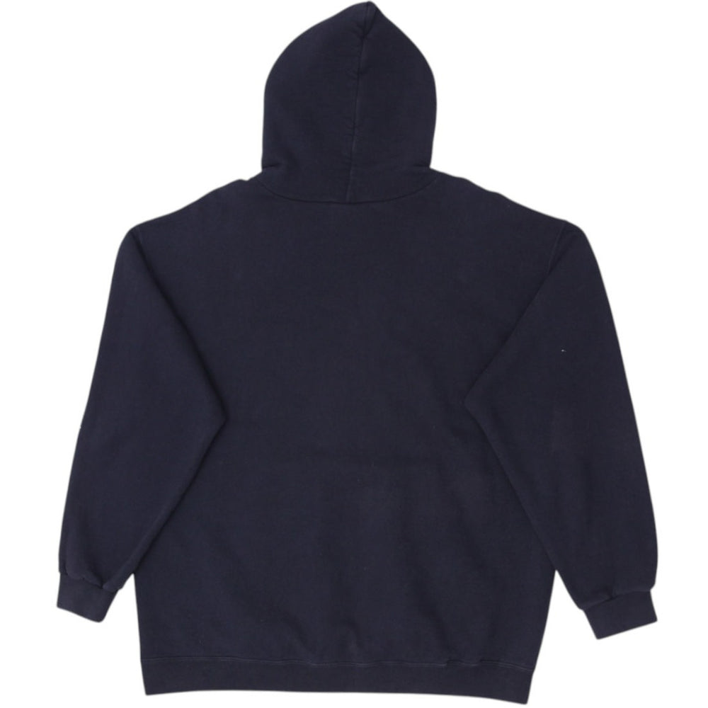 Vintage Embroidered Nike Center Swoosh Black Pullover Hoodie Made In USA XL | Migration_Hoodies - Side View | Fashion Rerun