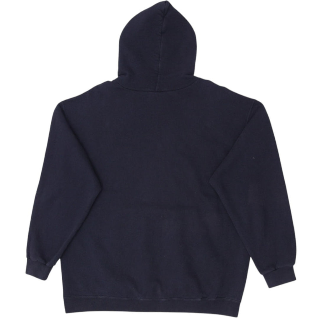 Vintage Embroidered Nike Center Swoosh Black Pullover Hoodie Made In USA XL | Migration_Hoodies - Side View | Fashion Rerun
