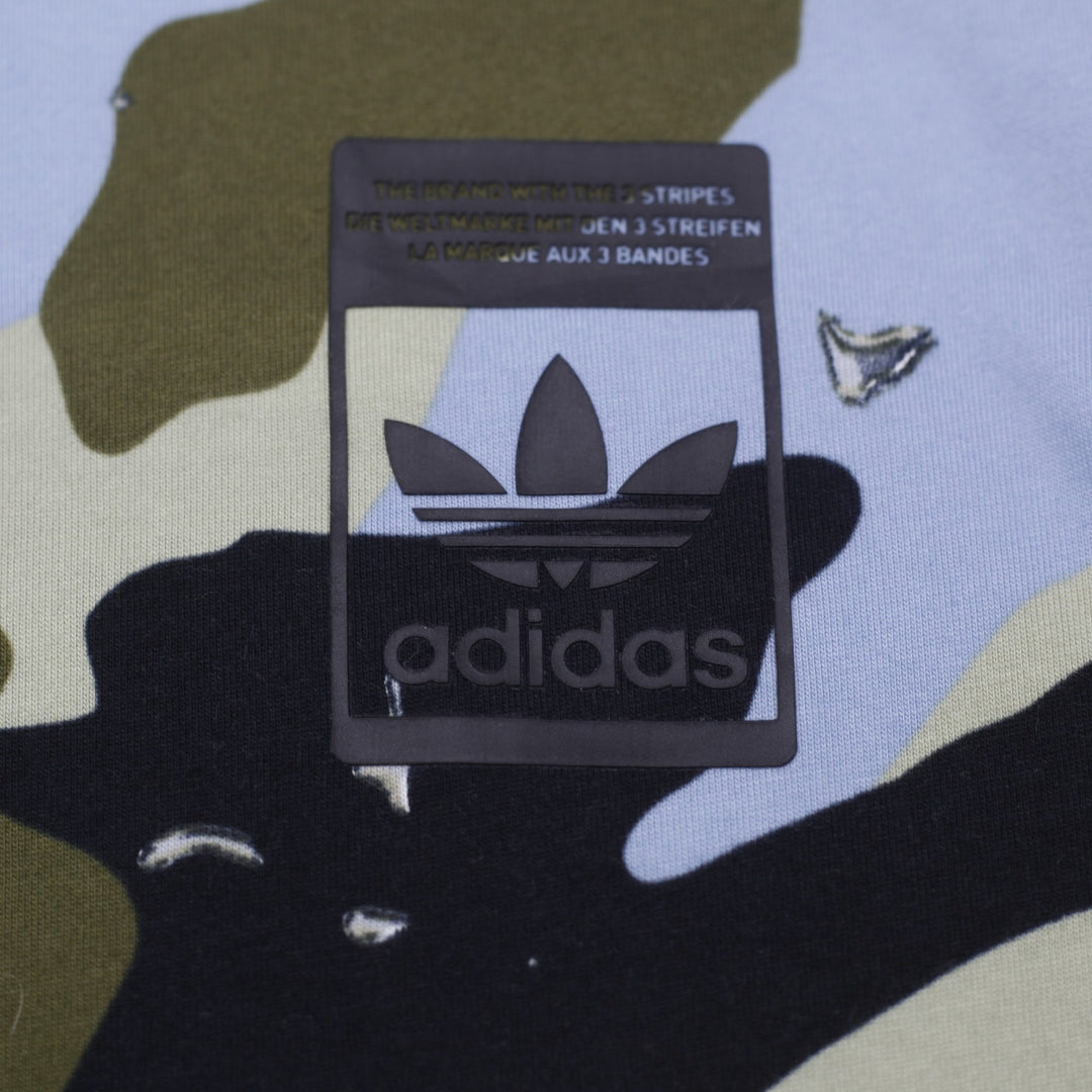 Mens Adidas Camo AOP Light Blue Camouflage Graphic T-Shirt Size M