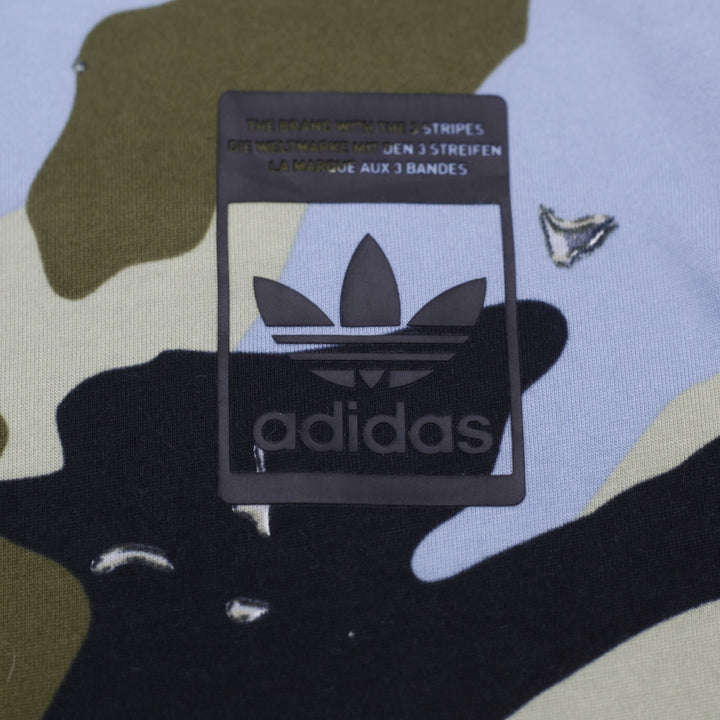 Mens Adidas Camo AOP Light Blue Camouflage Graphic T-Shirt Size M