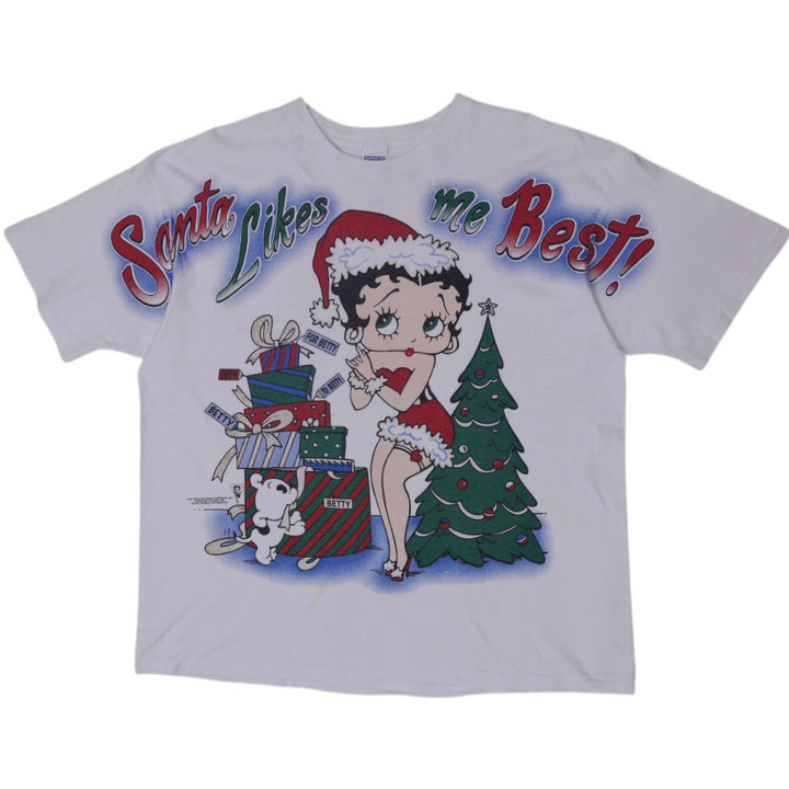 Vintage Mens Freeze White Christmas Betty Boop Graphic T-Shirt | Migration_T-Shirts | Fashion Rerun