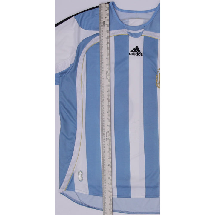Vintage Mens Adidas Argentina 2006 World Cup Home Football Messi #18 Jersey
