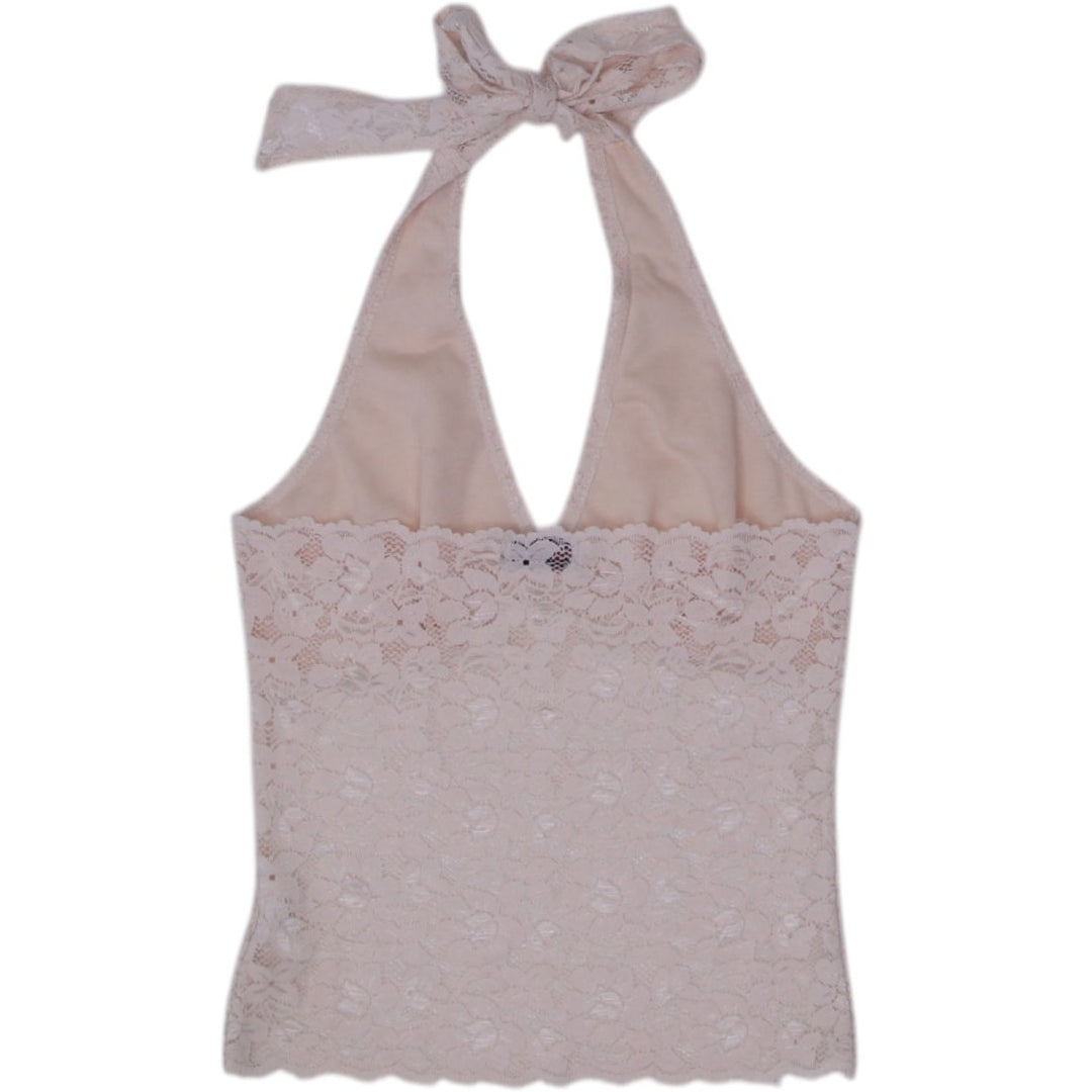 Y2K Lace Halter Top Size M | Migration_Y2K Tops - Side View | Fashion Rerun