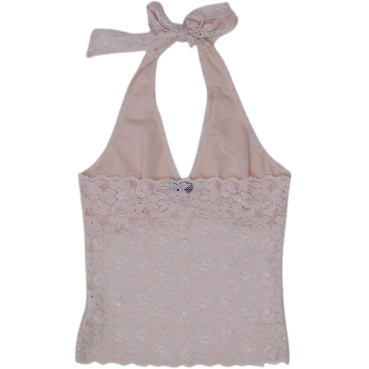 Y2K Lace Halter Top Size M | Migration_Y2K Tops - Side View | Fashion Rerun