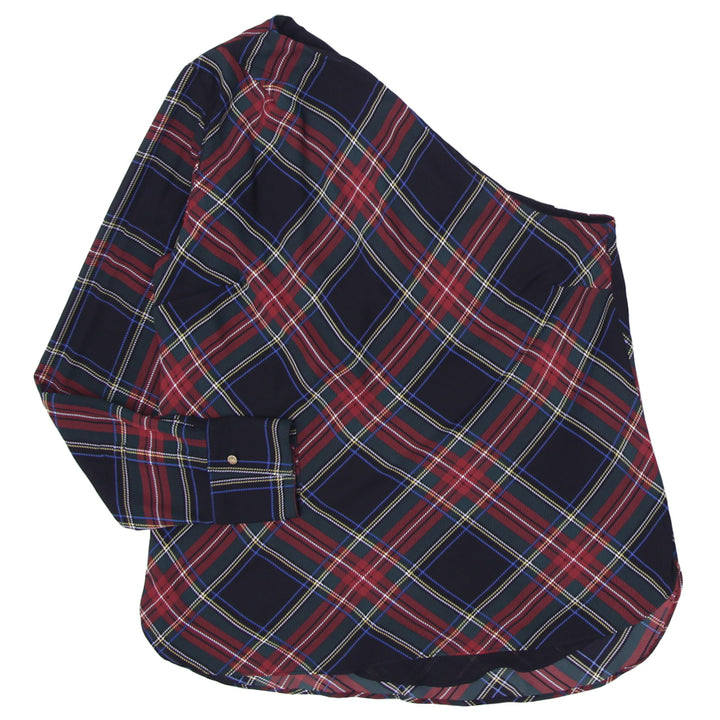 Ladies Ralph Lauren One Shoulder Flannel Blouse