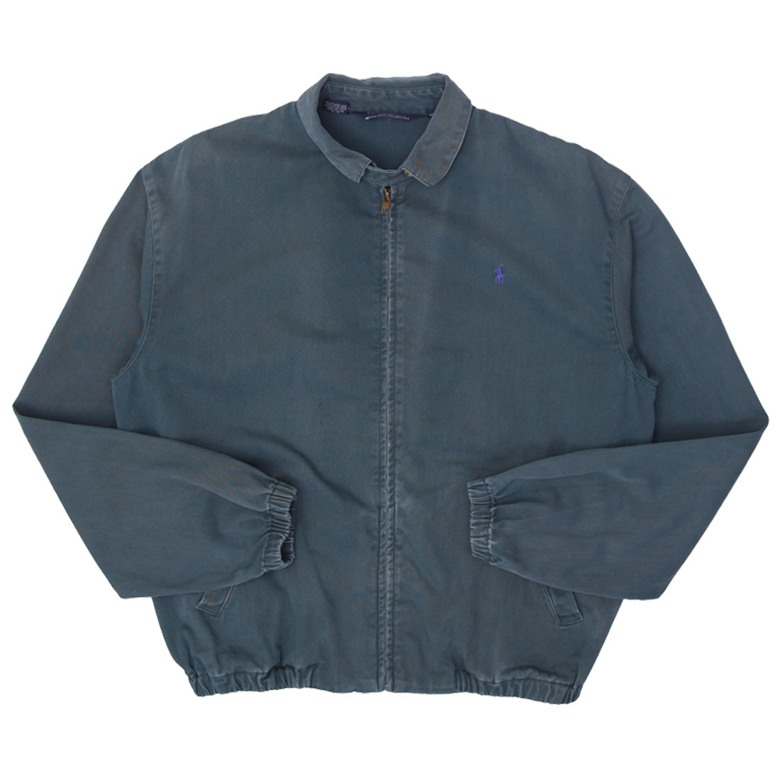 Shop Vintage Polo by Ralph Lauren Navy Harrington Jacket | Fashion