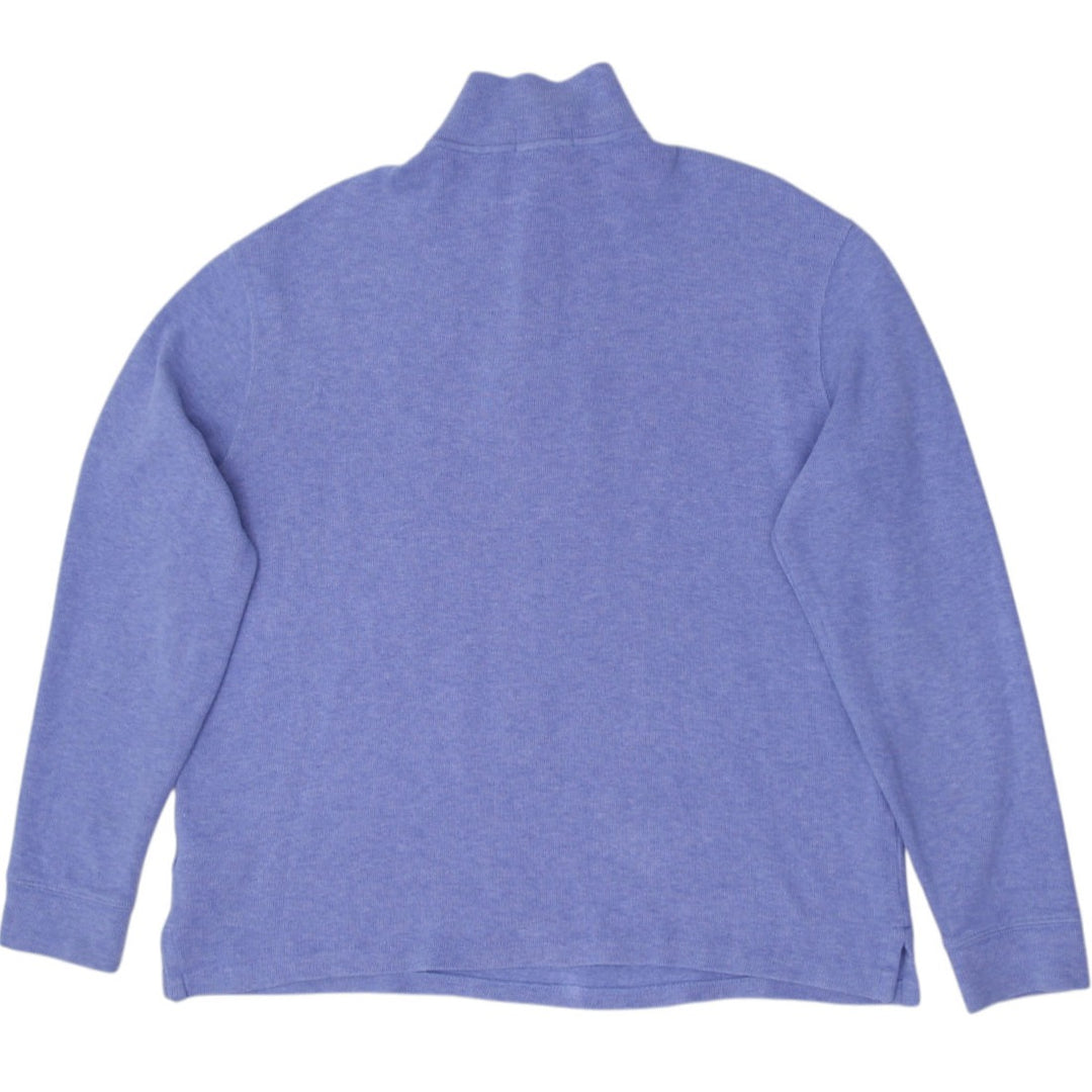 Mens Polo Ralph Lauren Sweater Blue Quarter Zip Casual Knitwear L | Migration_Sweaters RL Collection - Side V | Fashion Rerun