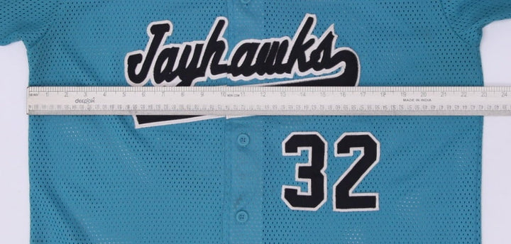 Vintage Tag Team Jayhawks Baseball Jersey Teal Mesh #32 Made In USA Size XL | Migration_Jerseys - Alternate V | Fashion Rerun