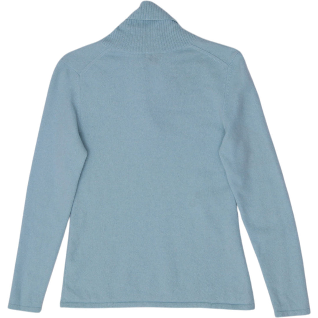 Ladies Prive 100% Cashmere Shawl Collar V-Neck Sweater Size M