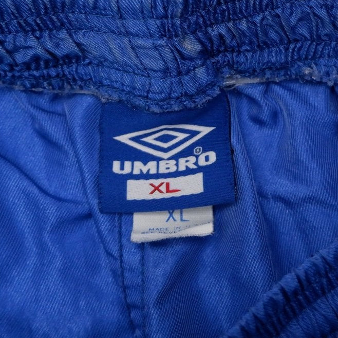 Vintage Mens Umbro Sports Shorts Blue Athletic Drawstring | Migration_Shorts UAENAT20 - Back View | Fashion Rerun