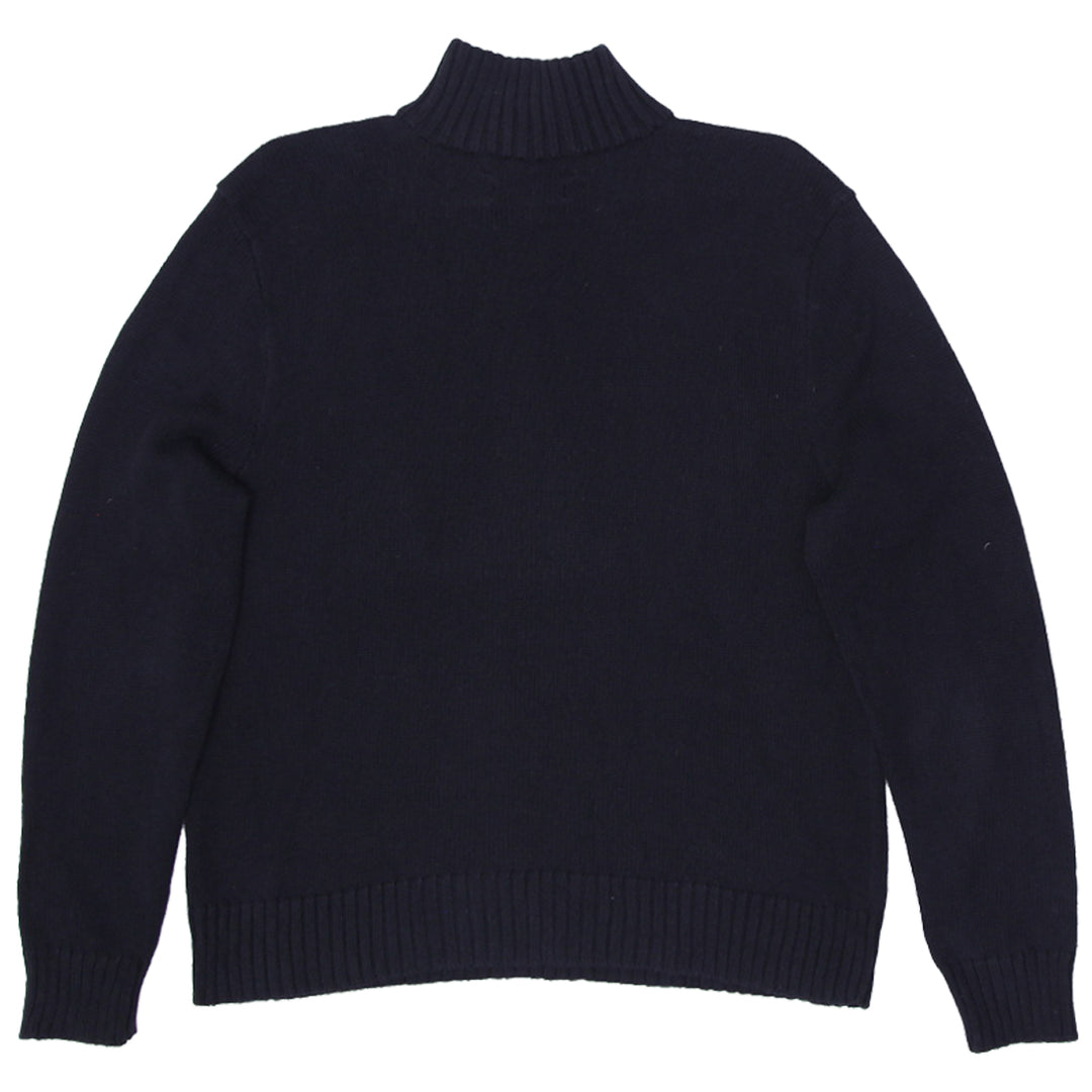 Mens Polo By Ralph Lauren 100% Pima Cotton Quarter Zip Sweater