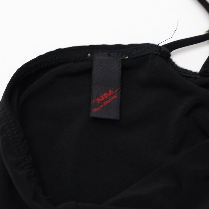 Y2K Ladies Black Multi-Strap One Shoulder Camisole