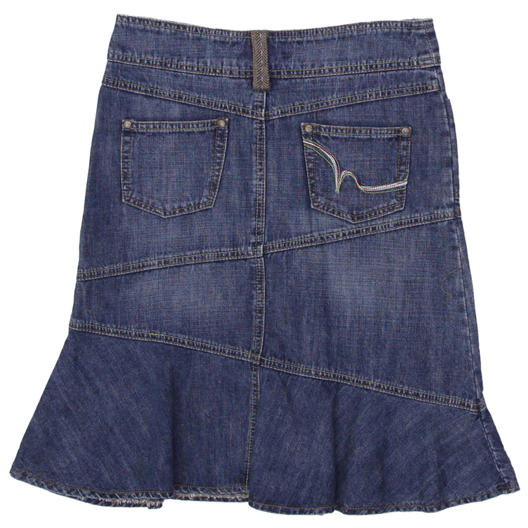 Y2K Ladies H4 Jeans Ruffle Denim Skirt