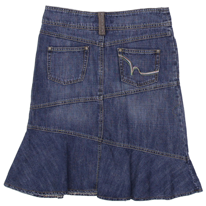 Y2K Ladies H4 Jeans Ruffle Denim Skirt