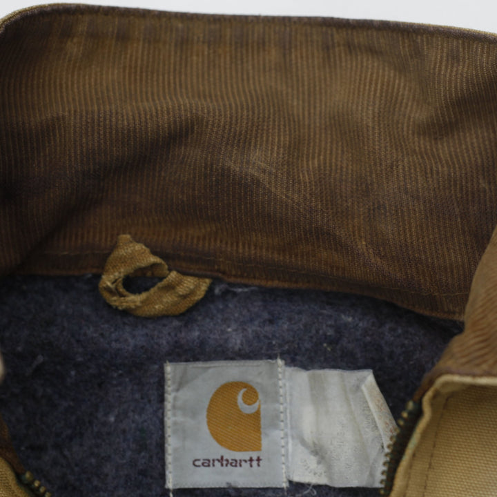 Vintage 90s Carhartt 6BLJ Detroit Flannel Lined Workwear Distressed Jacket Tall | Migration_Jackets - Detail | Fashion Rerun
