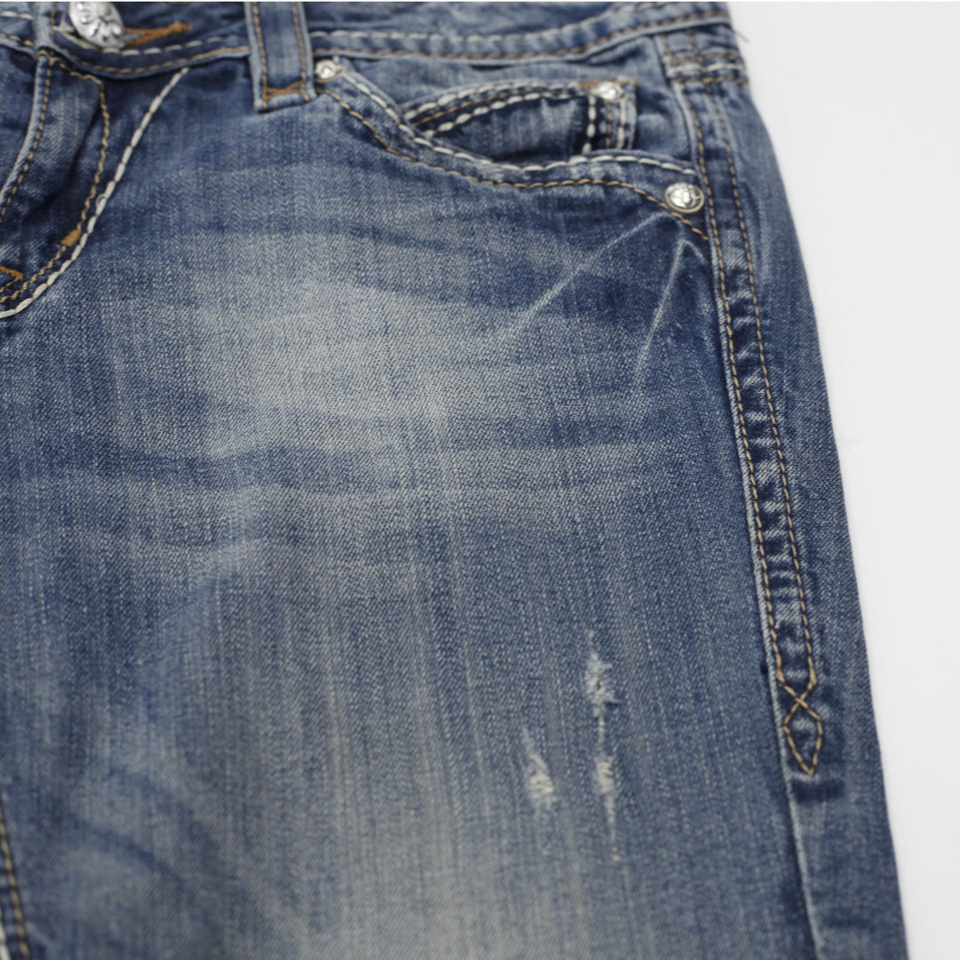Y2K Ladies Rock Revival "Blair B" Embellished Bootcut Jeans – Premium Stretch