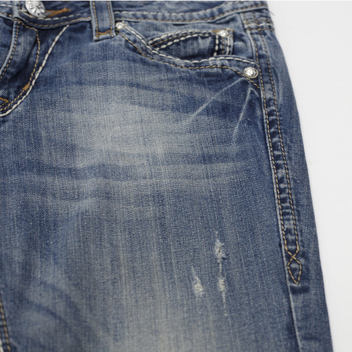 Y2K Ladies Rock Revival "Blair B" Embellished Bootcut Jeans – Premium Stretch