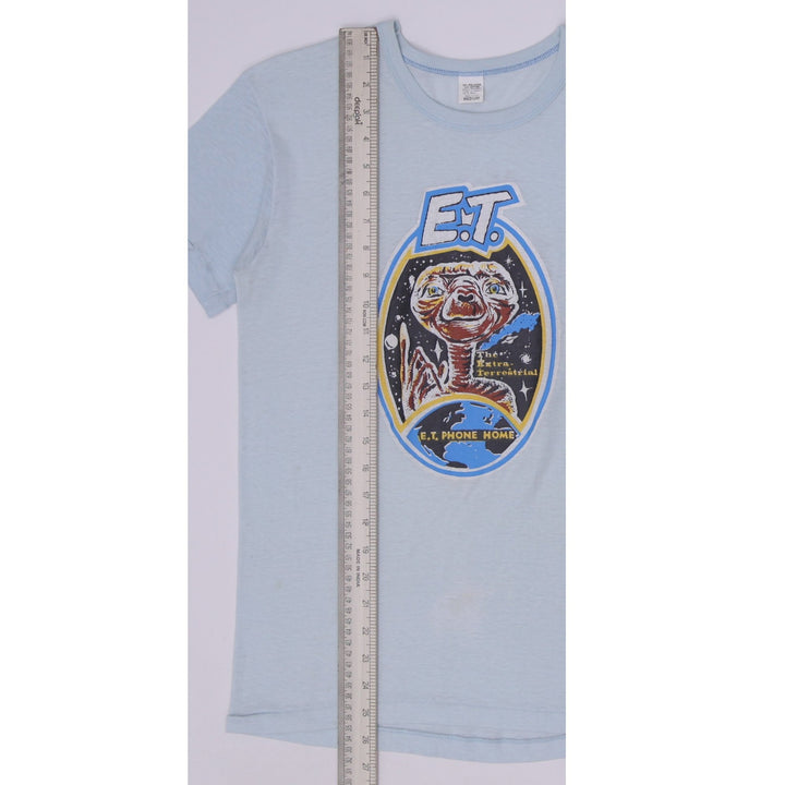 Vintage 1982 E.T. The Extra-Terrestrial T-Shirt Light Blue #1 Mom Back Graphic Made In USA Single Stitch M