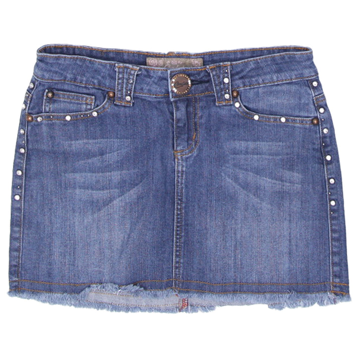 Y2K Ladies Candie's Beaded Denim Mini Skirt