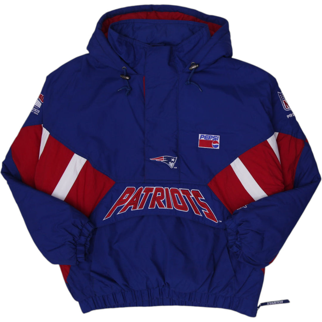 Vintage Mens 90s Starter NFL ProLine New England Patriots Pepsi Pullover Puffer
