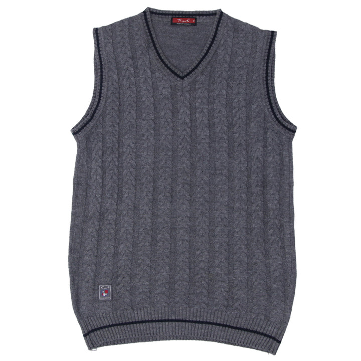 Mens Taupoli V-Neck Sweater Vest - Fashion Rerun Vintage Migration_Jacket