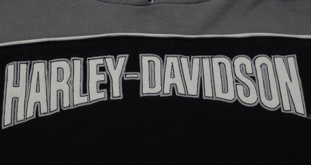 Mens Embroidered Harley Davidson Logo Pullover Hoodie