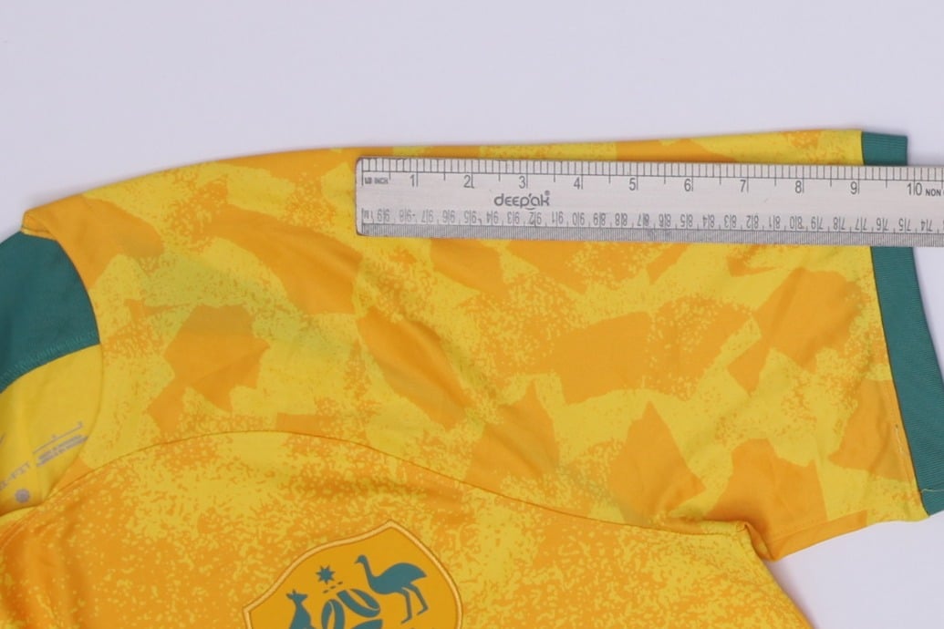 Mens Nike Australia 2022-23 Home Football Shirt Jersey Nike Gold Yellow Size L