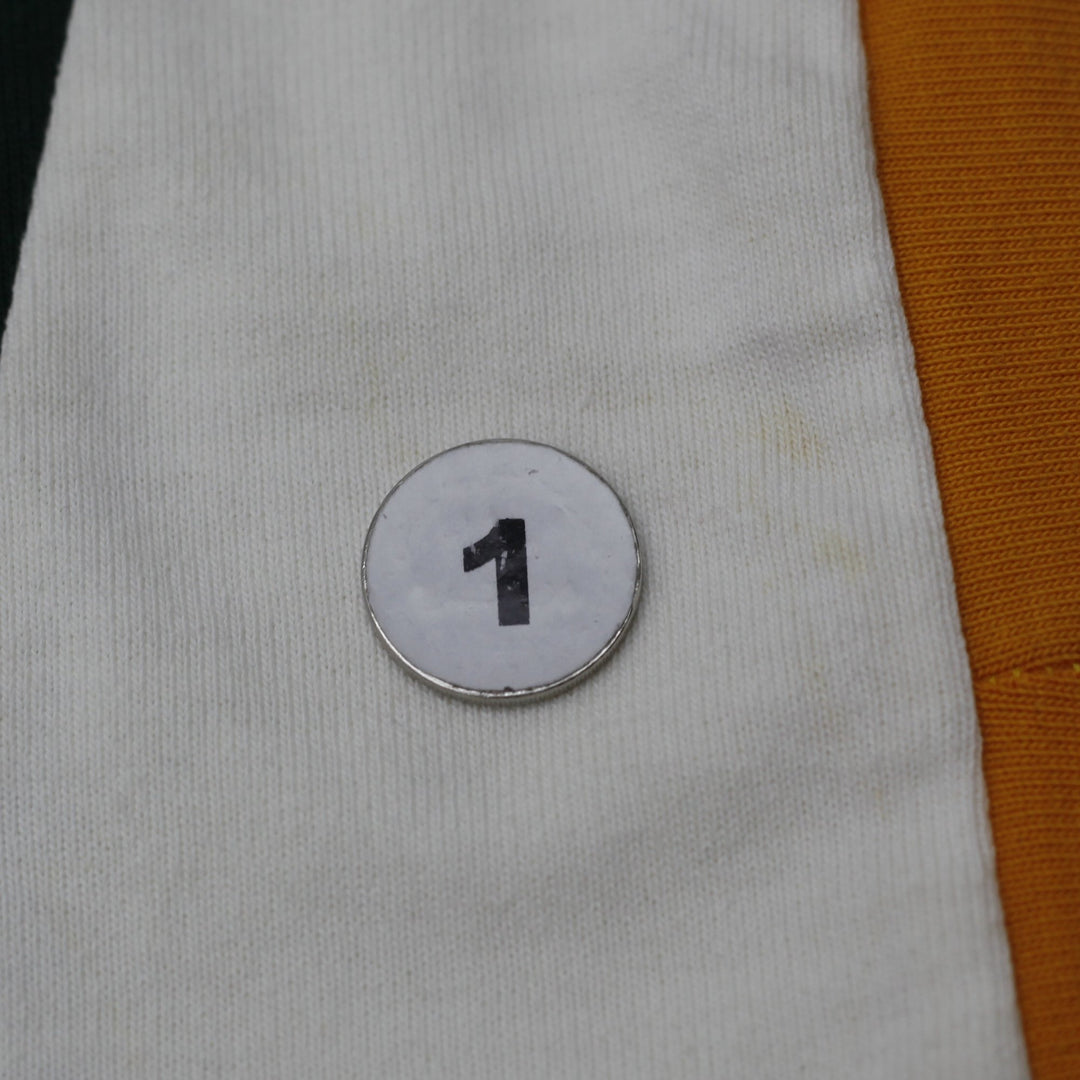 Vintage Australia Wallabies Rugby Polo T-Shirt Gold & Green