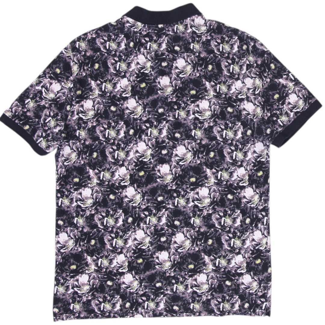 Mens Guess Floral Graphic Slim Fit Polo T-Shirt Size XXL