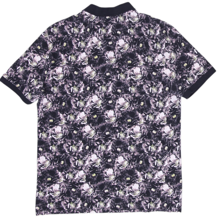 Mens Guess Floral Graphic Slim Fit Polo T-Shirt Size XXL