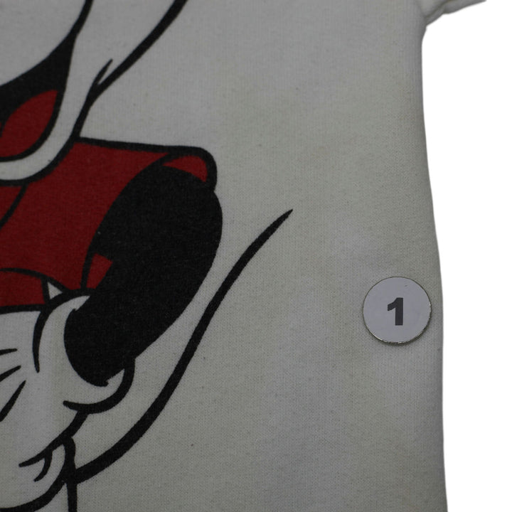 Vintage 90s Disney Mickey Mouse Double Sided Sweatshirt Made in USA Size M