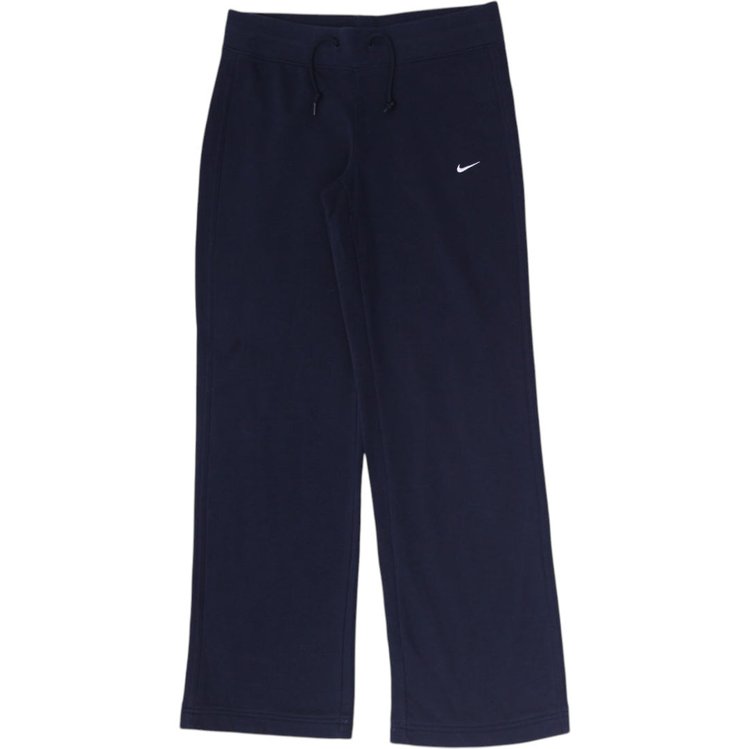 Ladies Nike Classic Embroidered Swoosh Straight-Leg Sweatpants Navy Blue Size S