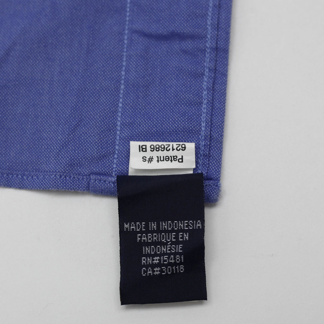 Mens Tommy Hilfiger Shirt Blue Embroidered Cotton Long Sleeve