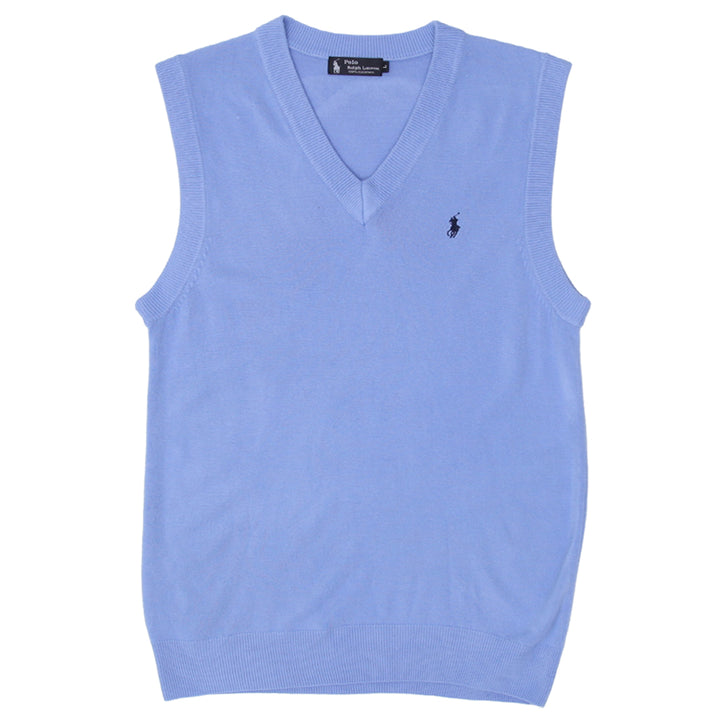 Vintage Polo Ralph Lauren 100% Cashmere Sweater Vest Light Blue  L - Fashion Rerun Vintage Migration_Sweaters