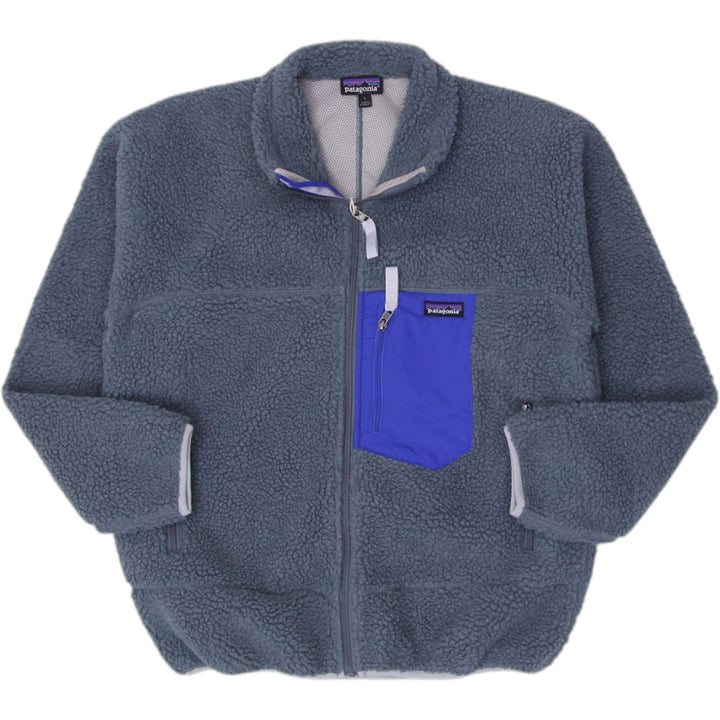 Mens Patagonia Fleece Jacket Gray Full Zip Retro Style Large