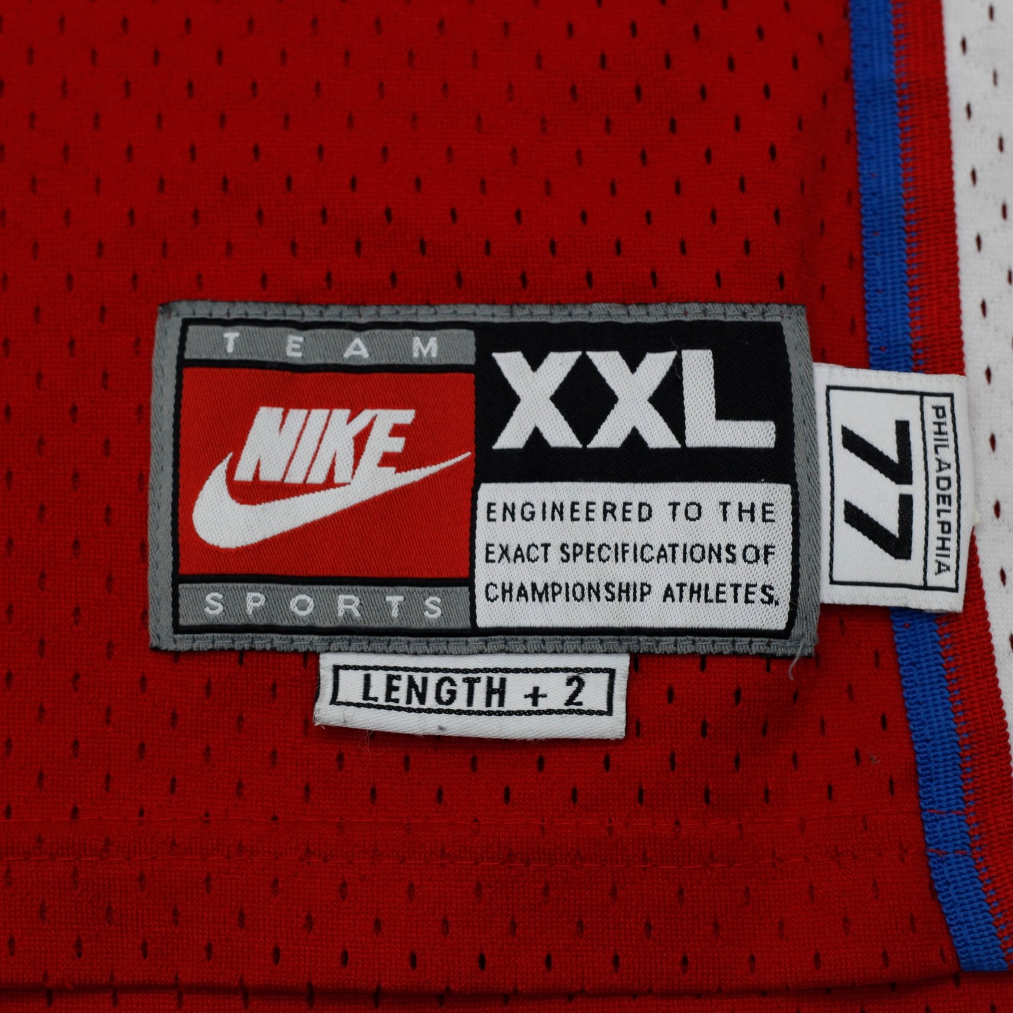 Shop Vintage Nike Allen Iverson #3 Philadelphia 76ers Red NBA