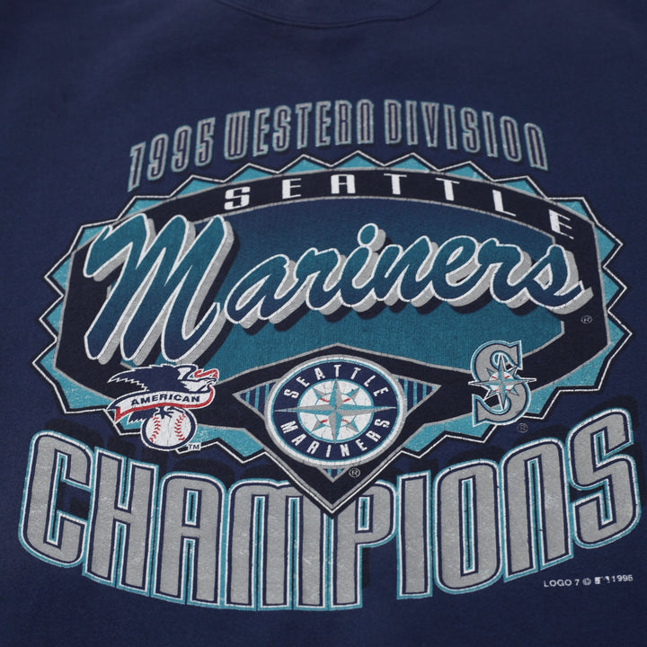 Vintage 1995 Seattle Mariners Western Division Champions Crewneck Sweatshirt
