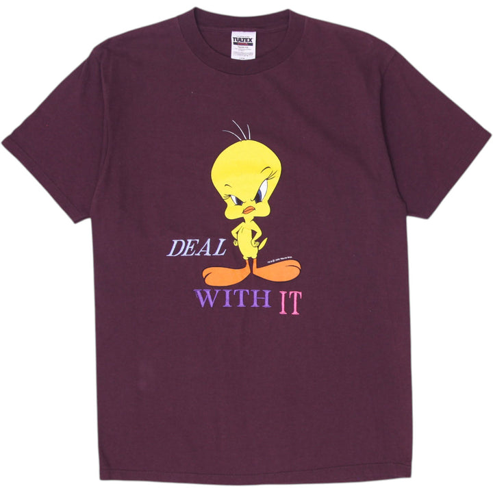 Vintage 1998 Tultex Tweety Warner Bros T-Shirt Size L
