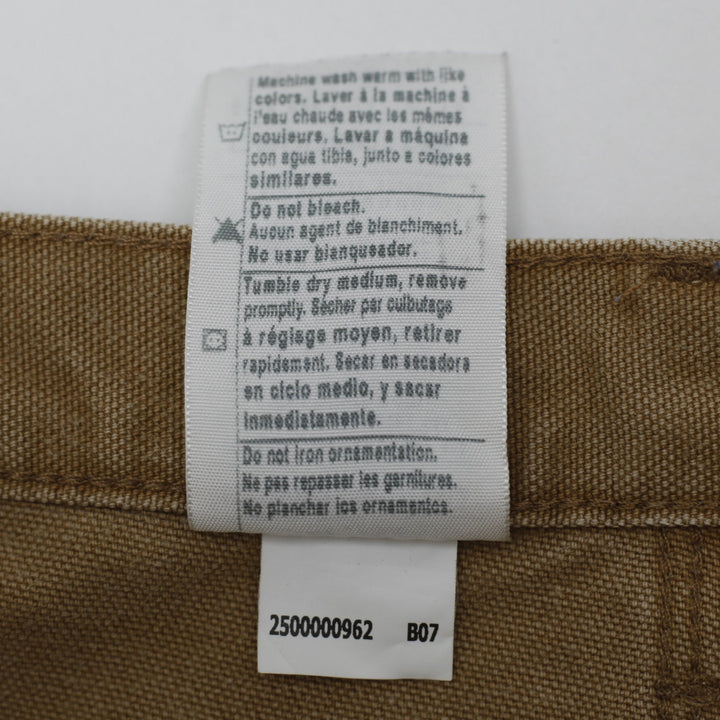 Mens Carhartt B136 Double-Knee Carpenter Pants Distressed Brown Washed Duck
