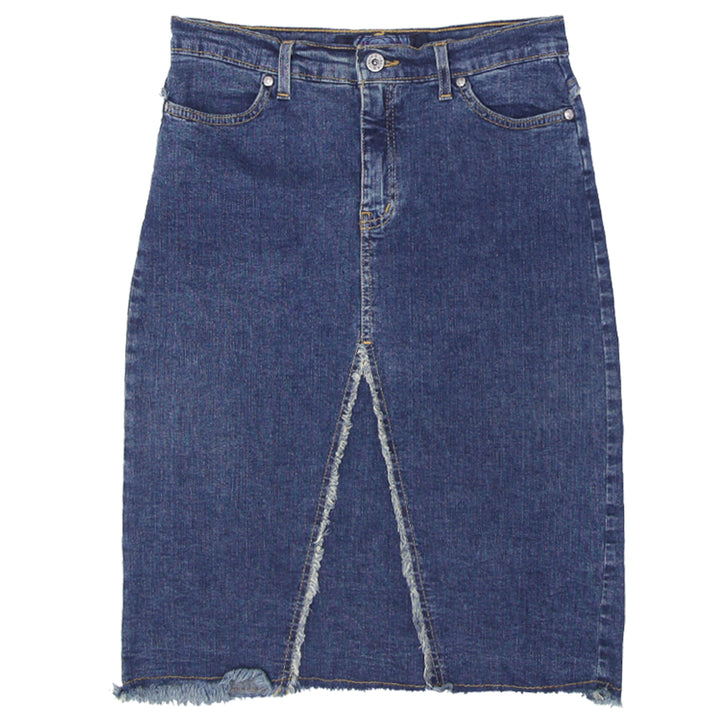 Y2K Liquid Denim Midi Skirt - Fashion Rerun Vintage Migration_Skirt