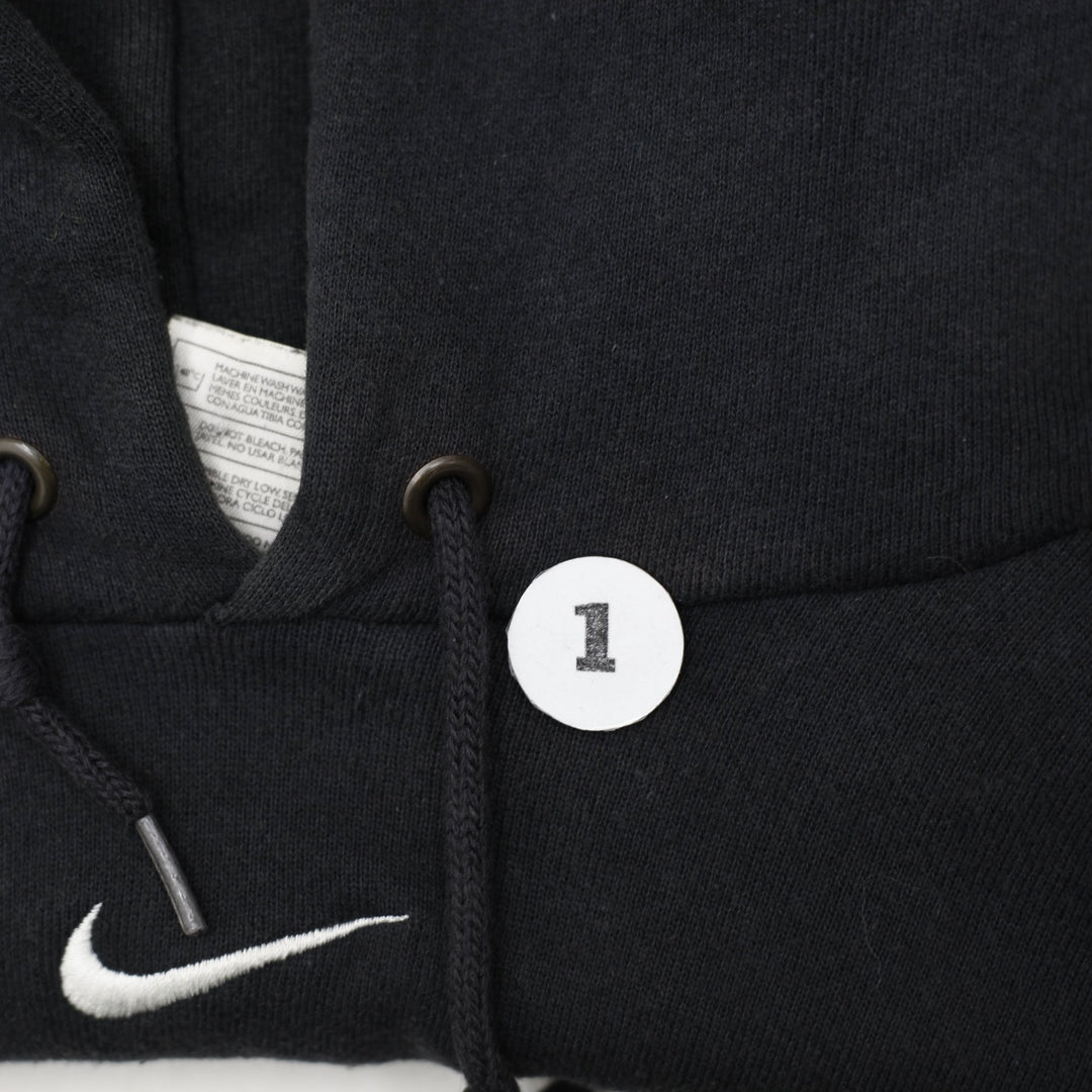 Vintage Embroidered Nike Center Swoosh Black Pullover Hoodie Made In USA XL | Migration_Hoodies - View 6 | Fashion Rerun