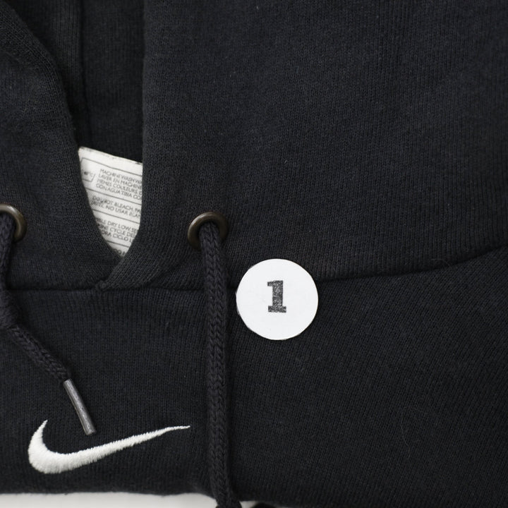 Vintage Embroidered Nike Center Swoosh Black Pullover Hoodie Made In USA XL | Migration_Hoodies - View 6 | Fashion Rerun