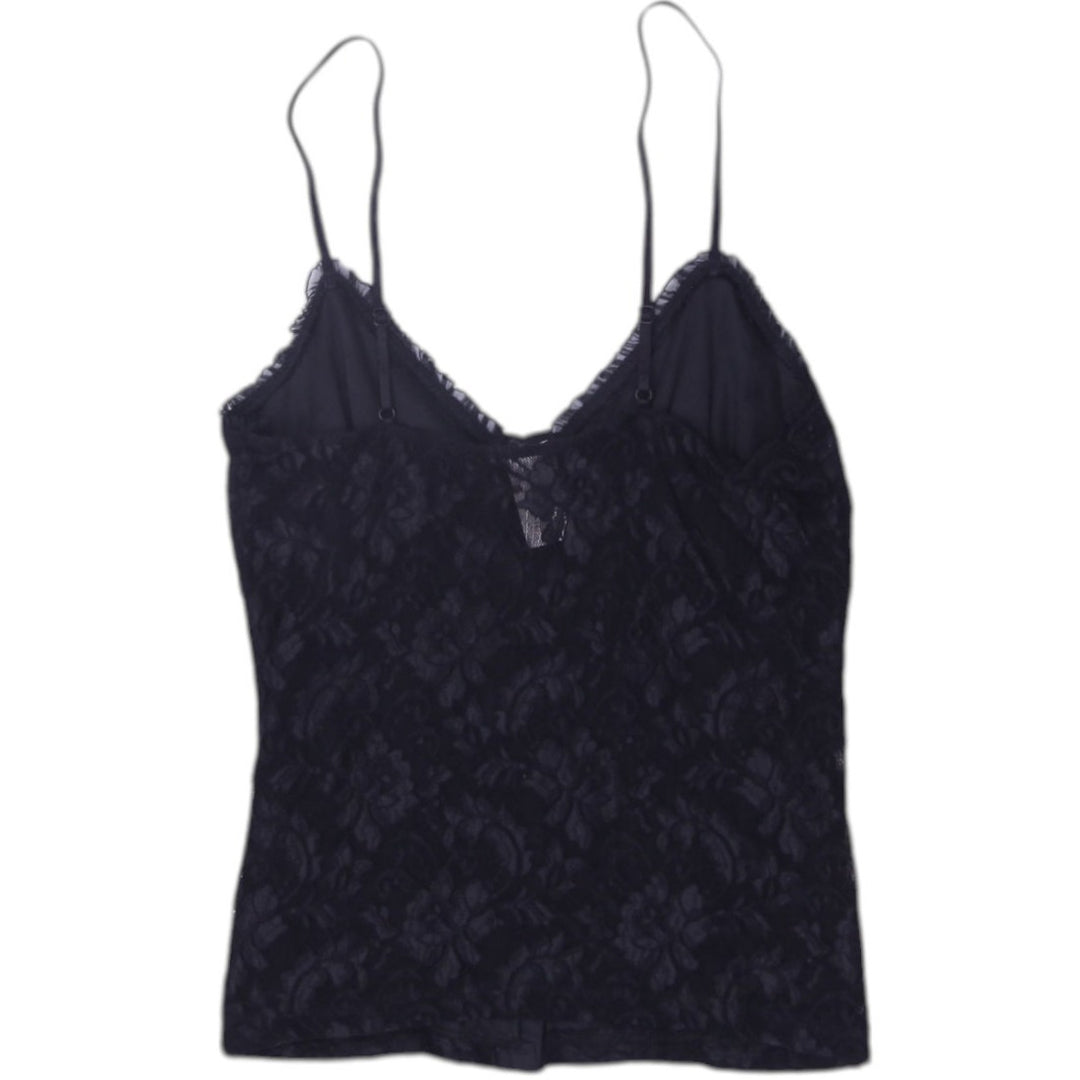 Y2K Ladies Black Camisole Lingerie Lace Spaghetti Straps Top Size M | Migration_Y2K Tops - Side View | Fashion Rerun