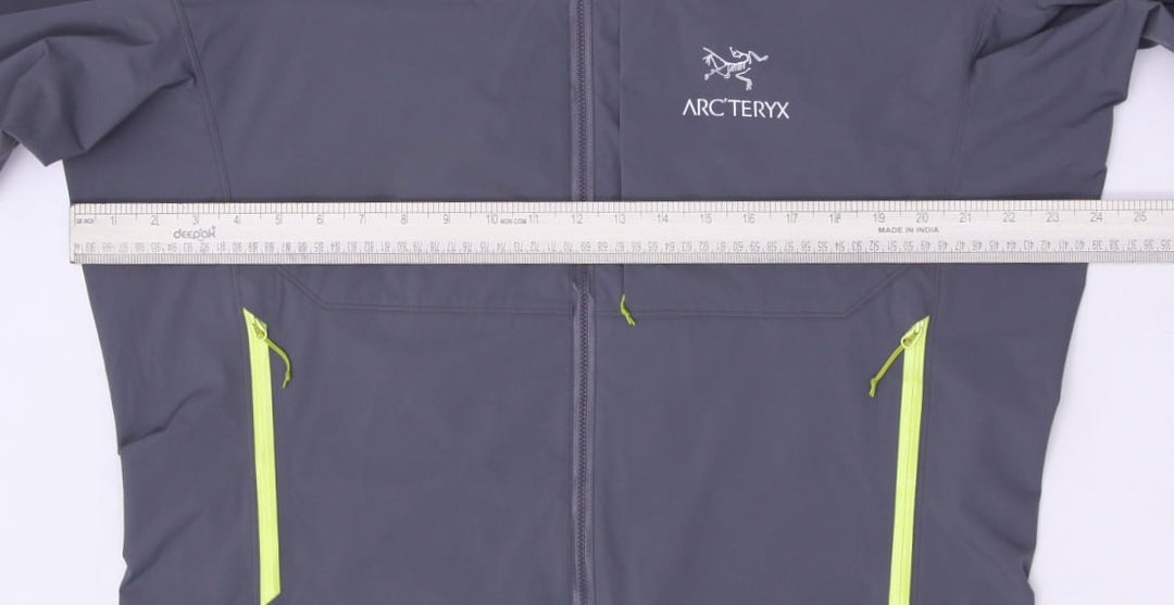 Mens Arc'teryx Jacket Gray Waterproof Hooded Gore-Tex Full Zip Large