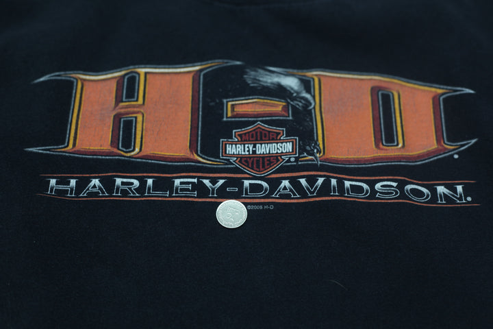 2005 Vintage Harley Davidson Bald Eagle Marquette MI T-Shirt Black M - Fashion Rerun Vintage Migration_T-Shirt