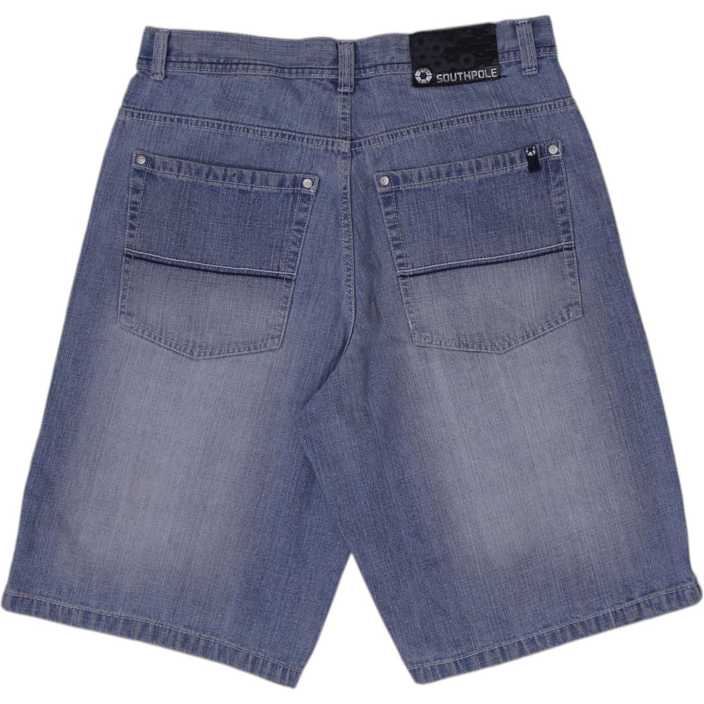Southpole Washed Blue Casual Urban Style Denim Shorts Size 36 | Migration_Shorts - Side View | Fashion Rerun
