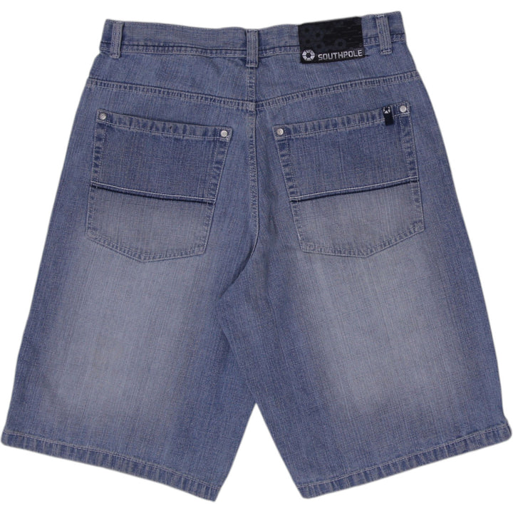 Southpole Washed Blue Casual Urban Style Denim Shorts Size 36 | Migration_Shorts - Side View | Fashion Rerun