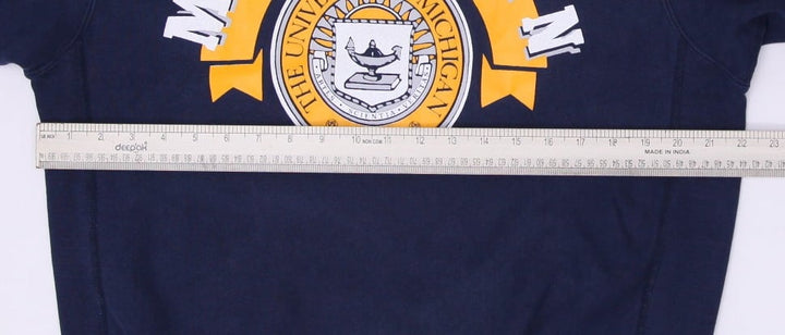 Vintage Champion Reverse Weave Navy University of Michigan Crewneck Sweatshirt L