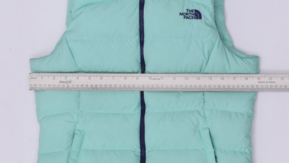 Ladies The North Face 700 Nuptse Quilted Down Puffer Mint Green Vest Size S